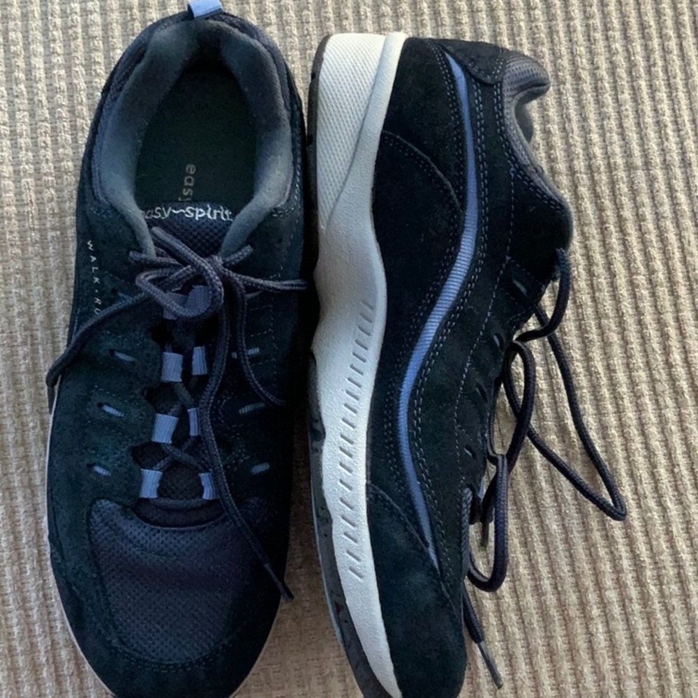Easy Spirit Navy Suede Sneakers
